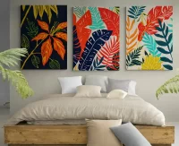 bohemian-style-bedroom-with-tropical-plants